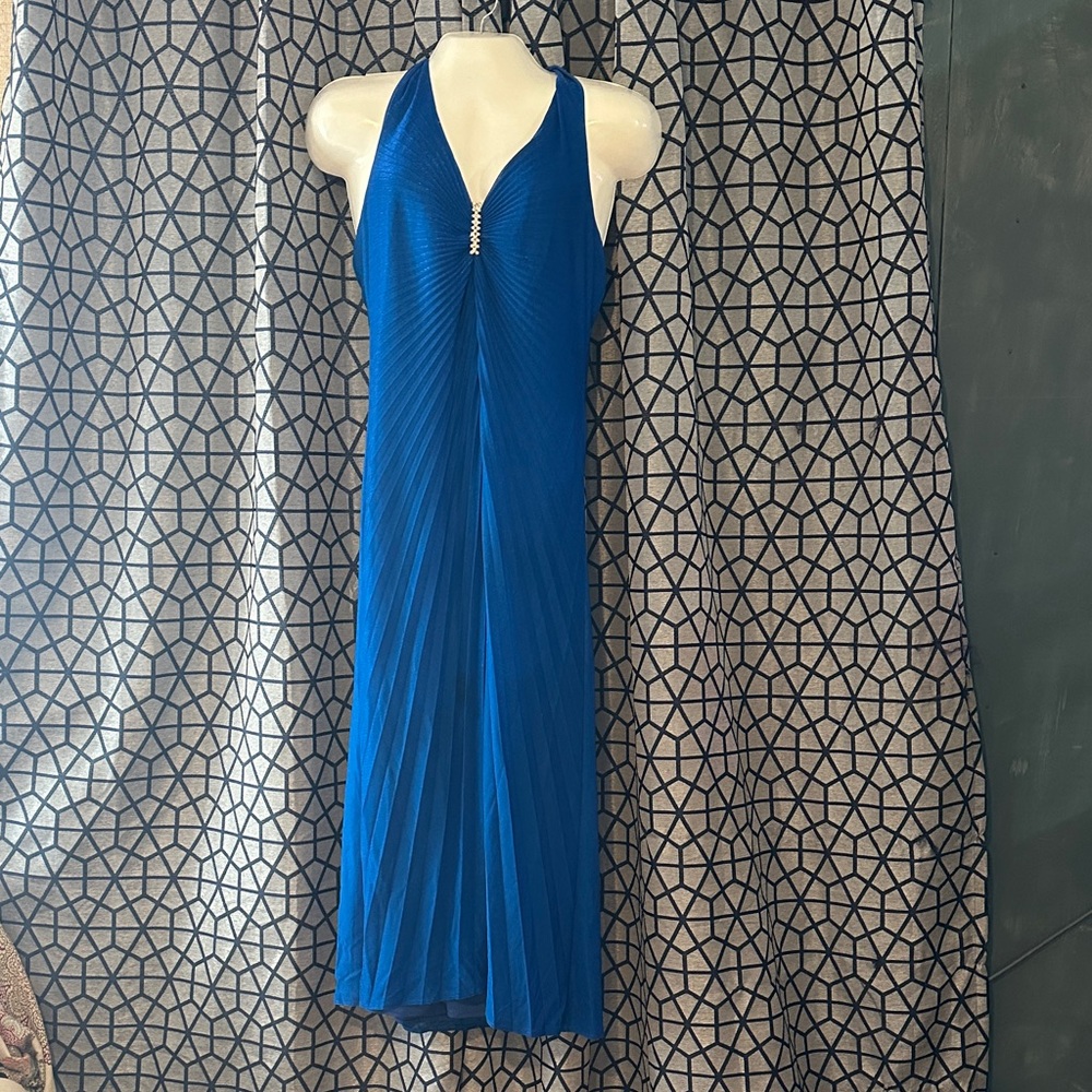 Aspeed Royal Blue Backless Dress